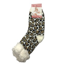 Spací ponožky bílý leopard