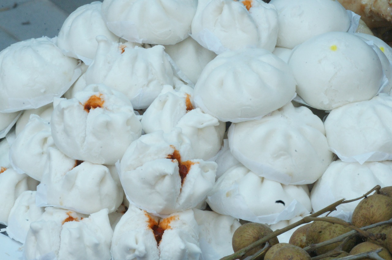 čínská kuchyně buchty bílé