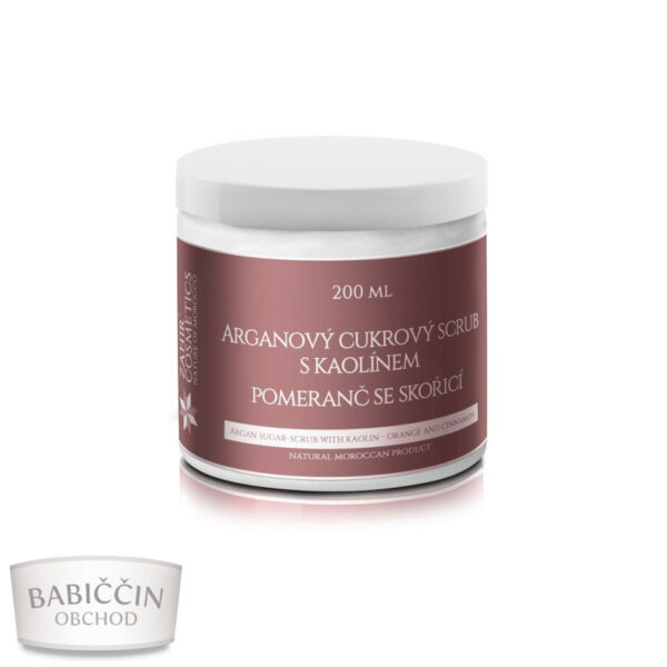 Arganový cukrový scrub s kaolínem 200 ml