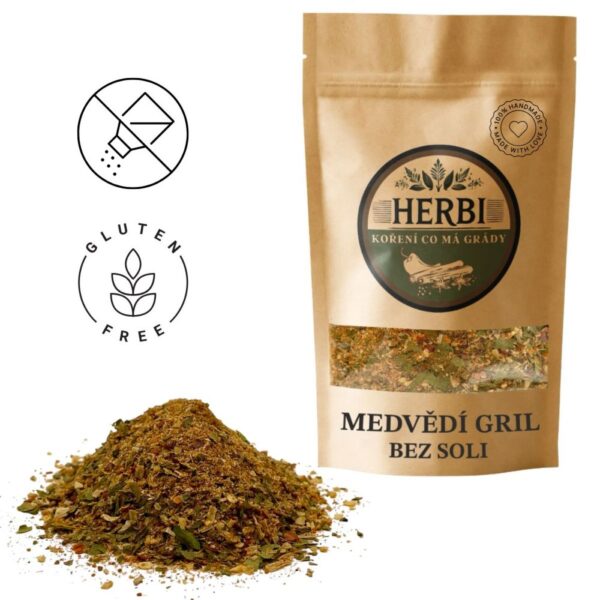 Medvědí Gril bez Soli – Bylinková Směs s Medvědím Česnekem pro Zdravé Grilování (50 g)