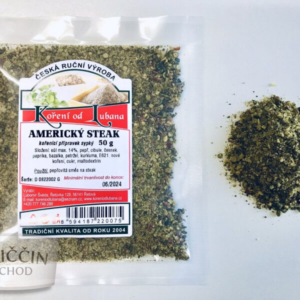 Americký Steak – Pikantní Pepřová Směs na Steaky (50 g)