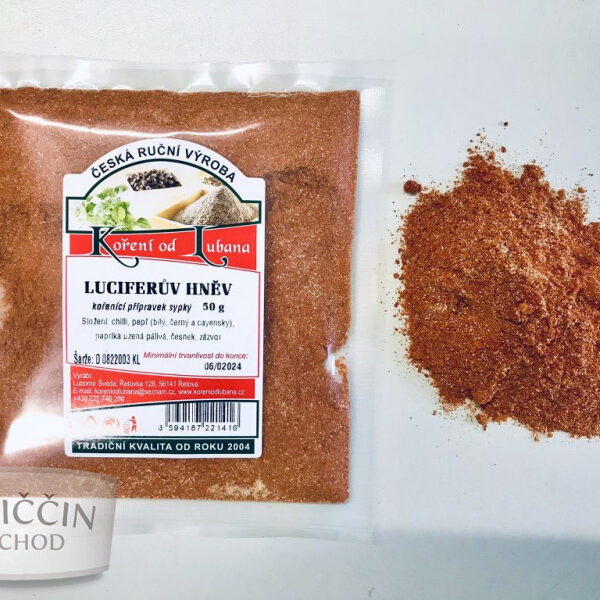 Luciferův Hněv – Extra Pálivá Směs pro Opravdové Milovníky Ostra (50 g)