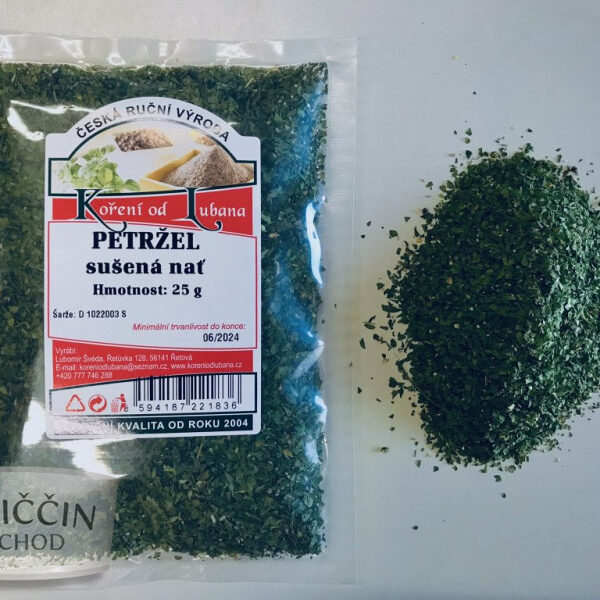 Petržel Nať – Sušená Zelená Bylinka pro Polévky, Pomazánky i Saláty (25 g)
