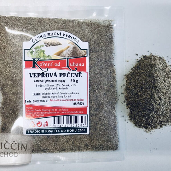 Vepřová Pečeně – Jemná Kořenící Směs na Českou Klasiku (50 g)