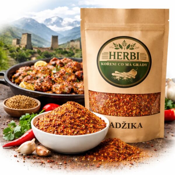Adžika – aromatická směs na pečená a dušená masa (50 g)