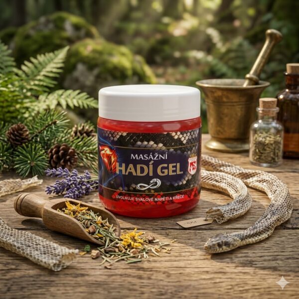 Hadí gel 500 ml – pro masáž namáhaných svalů a kloubů